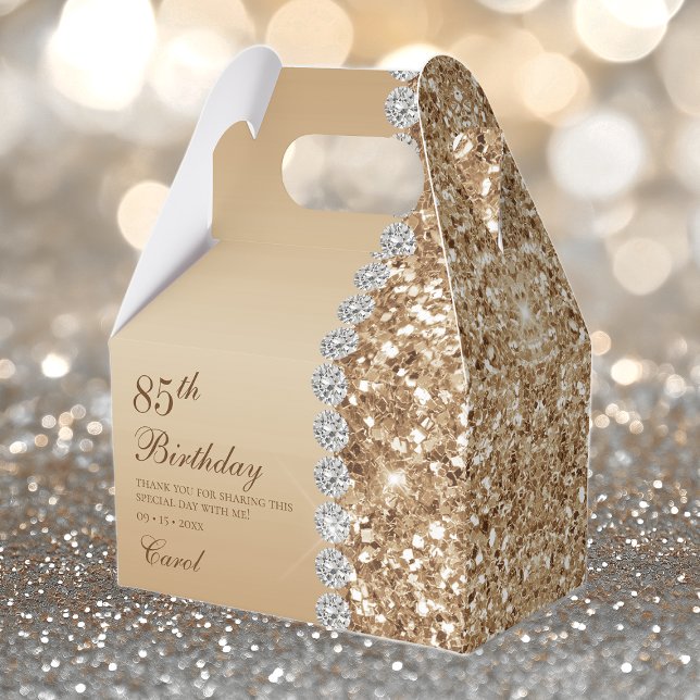 Elegant Guld 85-årsdag Presentaskar (Skapare uppladdad)