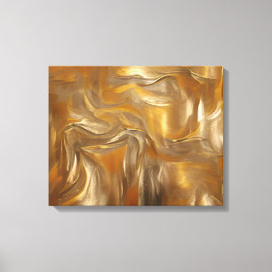 Elegant Guld Abstrakt, Lyxig Design Canvastryck