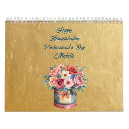 Elegant Guld Administratörernas Dag Kalender