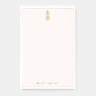 Elegant Guld Ananas Anteckningsblock Post-it Block