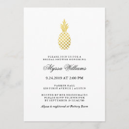 Elegant Guld Ananas Möhippa Inbjudningar