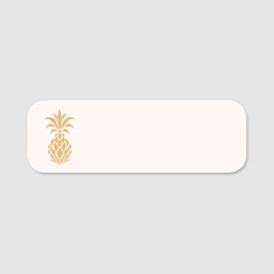 Elegant Guld ananas Namnbricka