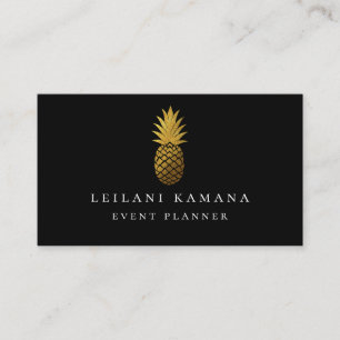 Elegant guld- ananas visitkort