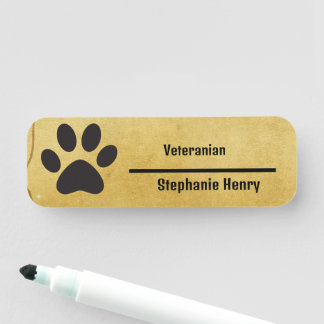 Elegant guld anpassningsbar Business logotyp Namnbricka