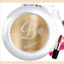 Elegant Guld Anpassningsbar Monogram Namn Glitter