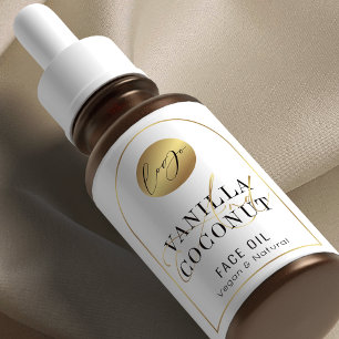 Elegant Guld Arch Logotyp 2 OZ Skincare Flaska-eti Fraktsedel