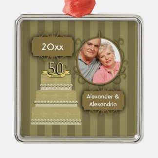 Elegant guld- årsdagjulprydnad julgransprydnad metall