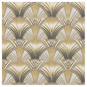 Elegant Guld Art deco Arches Tyg