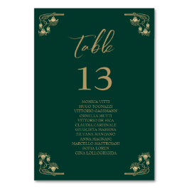 Elegant guld Art Deco bröllop Bord sitta Bordsnummer