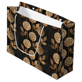 Elegant Guld Art Deco Ro Black