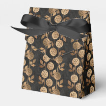 Elegant Guld Art Deco Ro Black