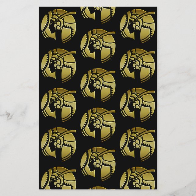 Elegant Guld Art Deco Woman på Black Scrapbooking (Framsida)