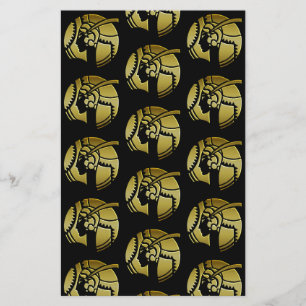 Elegant Guld Art Deco Woman på Black Scrapbooking