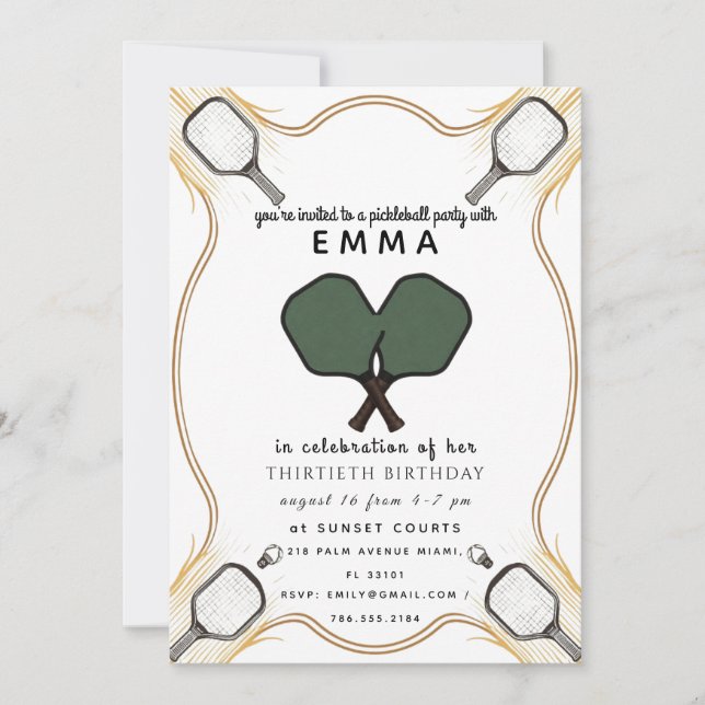 Elegant guld baby shower inbjudan (Framsida)