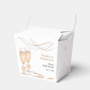 Elegant guld båge pärlor och Prosecco bröllopsfest Presentaskar
