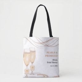 Elegant guld båge pärlor och Prosecco bröllopsfest Tygkasse