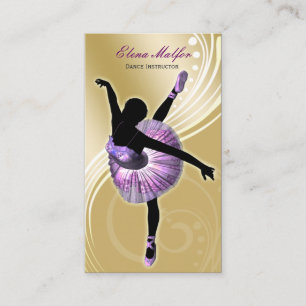 elegant guld ballerina Affärskort Visitkort