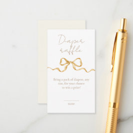Elegant Guld Band Chic Blöja Lotteri Babykalas Tilläggskort