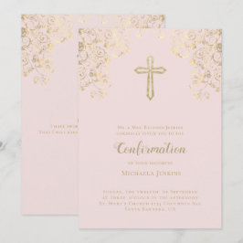 Elegant  Guld Bible Verse Bekräftelse Inbjudningar