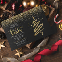 Elegant Guld & Black Corporate jul Party