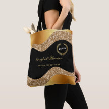 Elegant Guld Black Glam Logotyp