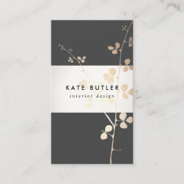 Elegant Guld Black Gren Insida Designer Visitkort