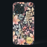Elegant Guld Black Rosa Blommigt Watercolor Monogr<br><div class="desc">Öka din mobila stil med vår Elegant Guld Black Rosa Blommigt Watercolor Monogram Phone Case. Den här utformandet visar ömtåliga vilda blommor,  bär och ängar i beige,  persikofärgad rosa,  röd och teal grönt på mörk/svart bakgrund. Det är perfektens tillbehör till den sofistikerade och snyggt individen i ditt liv.</div>