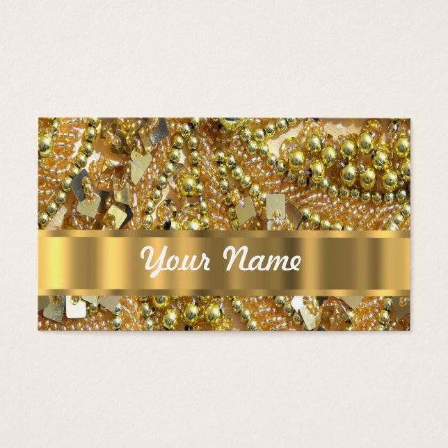 Elegant guld bling visitkort (Framsidan)