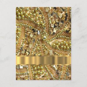 Elegant guld bling vykort