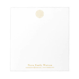 Elegant Guld Blomma Av Liv Professionell  Anteckningsblock