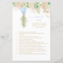 Elegant guld blommig över eller under baby shower 