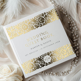 Elegant Guld Blommigt Bröllop