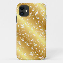 Elegant Guld Blommigt iphone case