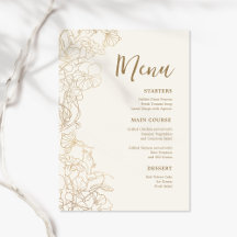 Elegant Guld Blommigt Middag