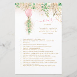 Elegant Guld Blommigt över eller under babyvisning