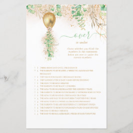 Elegant Guld Blommigt över eller under babyvisning