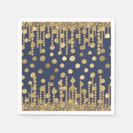 Elegant Guld Blue Bling Söt Glam Pappersservett