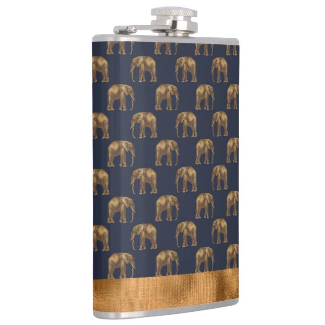 Elegant Guld Blue Elephant Chic Söt Coola  Fickplunta (Höger)