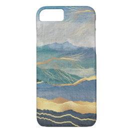 Elegant Guld Blue Ligcape Art