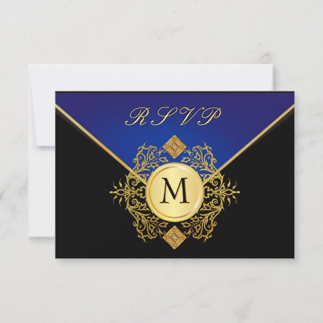 Elegant Guld Blue Special Ocction OSA kort (Framsida)