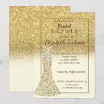 Elegant guld Bokeh glitter, klänning   Bröllopsfes