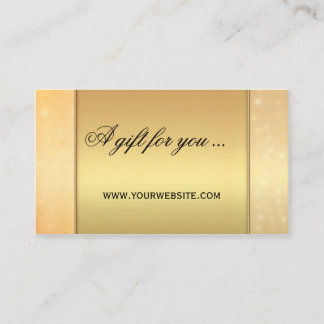 Elegant Guld Bokeh Presentkortsmalloon Template Rabattkort