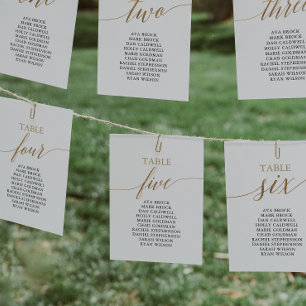 Elegant Guld Bordsnummer 5 Sittdiagram