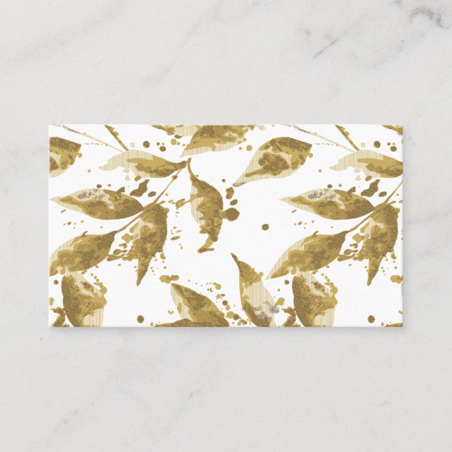 Elegant guld botanisk lyxpresent (Framsida)