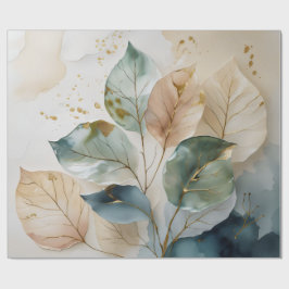 Elegant Guld Botanisk Presentpapper