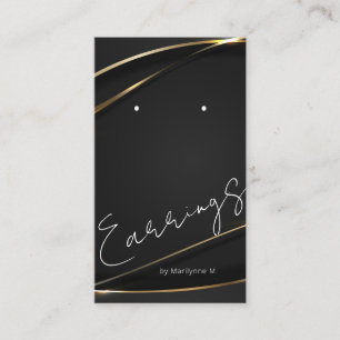 Elegant Guld Boutique Visning Earring Card Visitkort