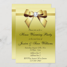 Elegant Guld Bow House Warming Party