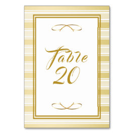 Elegant Guld Bröllop Bordsnummer