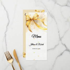 Elegant Guld Bröllop Meny