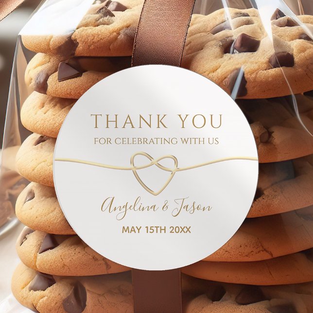 Elegant guld bröllopstaksticker runt klistermärke (Skapare uppladdad)